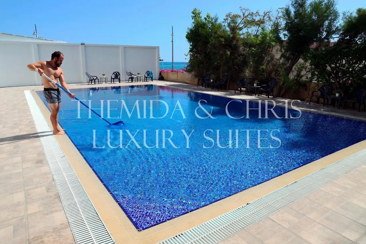 아파트 Luxury Penthouse 1Br-Seafront-Seasonal Pool-Central 라르나카
